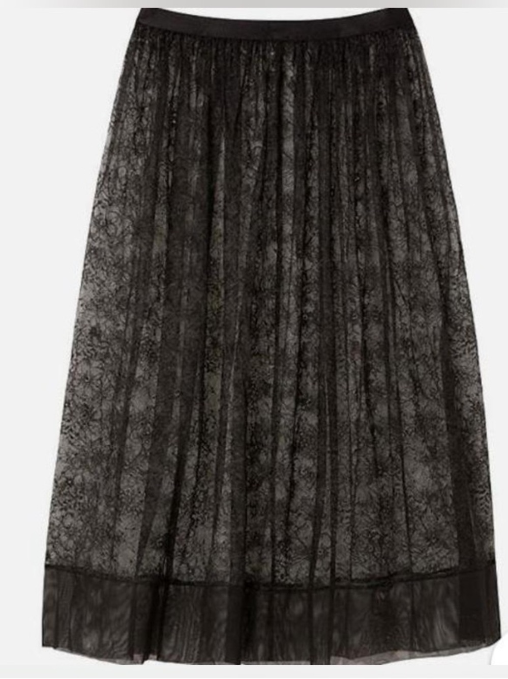 Victoria’s Secret Lace Midi Skirt Sheer Overlay Whimsigoth Fairy Witchy Grunge - Picture 2 of 7